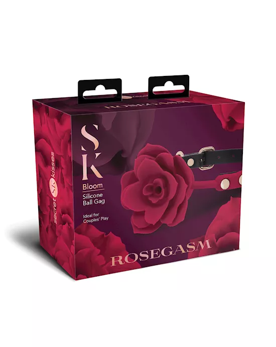 Secret Kisses Rosegasm Bloom Breathable Silicone Ball Gag - Red