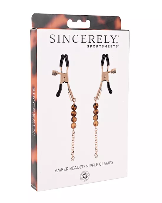 Sincerely Amber Beaded Nipple Clamps