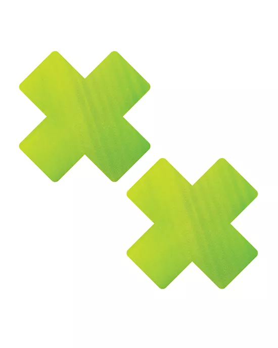 Neva Nude Chameleon Color Changing X Factor Pasties - Green/Yellow