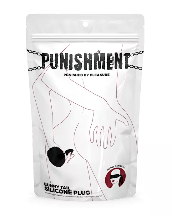 Punishment Bunny Tail Butt Plug - Black