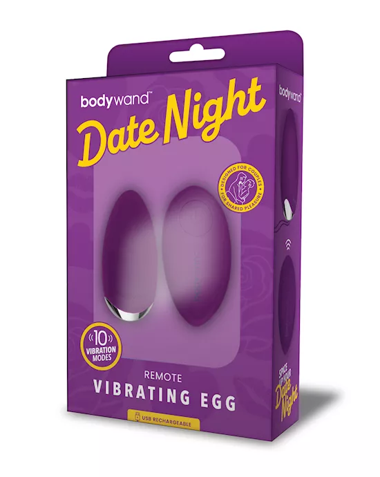 Bodywand Date Night Remote Vibrating Egg - Purple