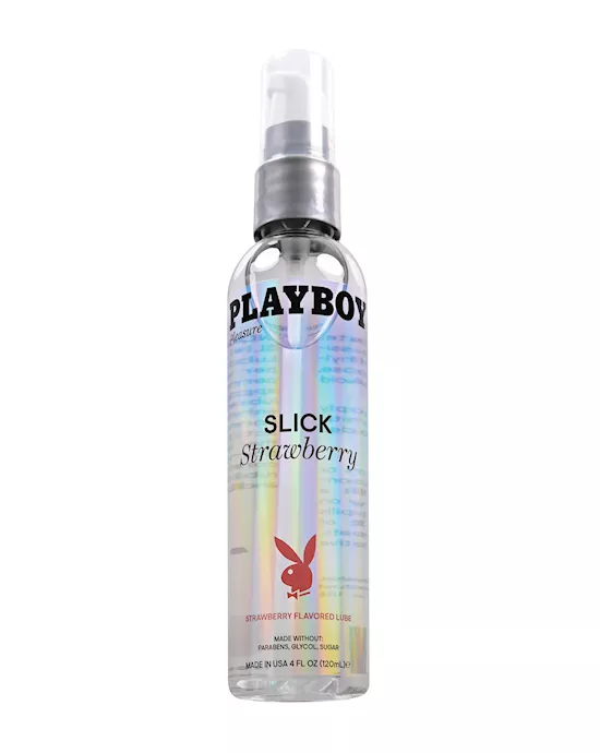 Playboy Pleasure Slick Lubricant -  4 oz Strawberry
