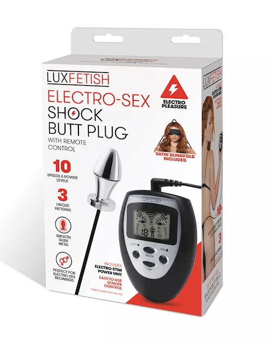 Lux Fetish Electro Sex Shock Butt Plug w/Remote