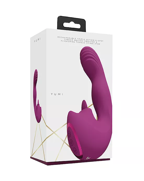 Shots Yumi Triple Action G-Spot Vibrator & Stimulator - Pink