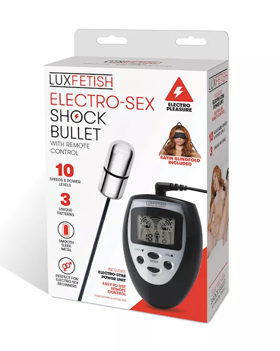 Lux Fetish Electro Sex Shock Bullet w/Remote