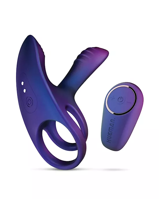 Hueman Infinity Ignite Vibrating Cock Ring - Purple