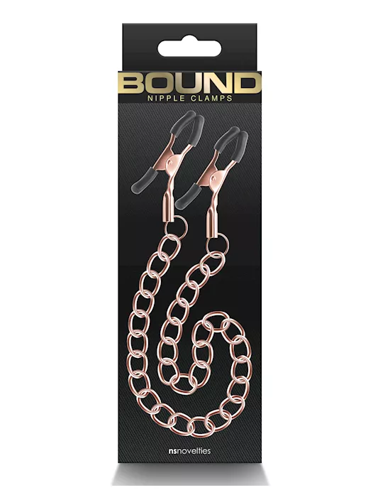 Bound DC2 Nipple Clamps - Rose Gold