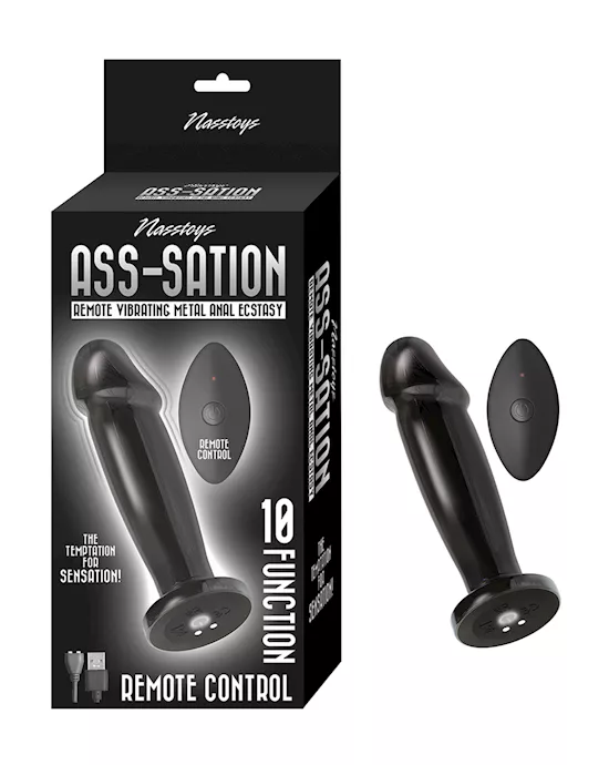 Ass-sation Remote Vibrating Metal Anal Ecstasy - Black