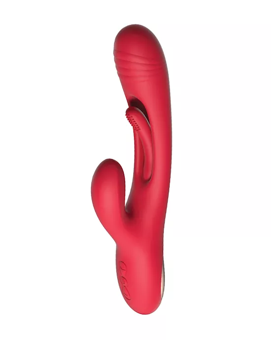 Bora G-Spot Tapping Rabbit Vibrator - Red