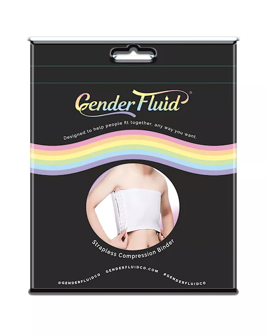 Gender Fluid Strapless Chest Compression Binder - XL White