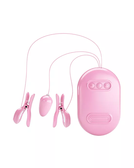 Surprise Box Electroshock Vibrating Nipple Clamps And Bullet Vibe