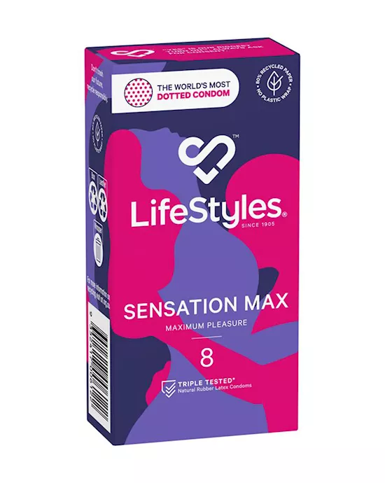 Lifestyles Sensation Max Condoms 8 Pack