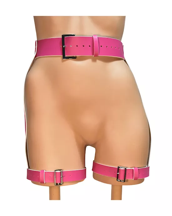 Leather 13 Naughty Barbie Luxury Waist To Leg Harness