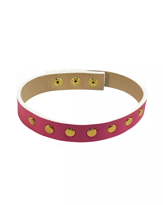 Leather 13 Naughty Barbie Luxury Riveted Collar