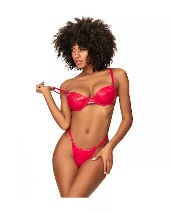 Rosalia Wet Look Two Piece Set