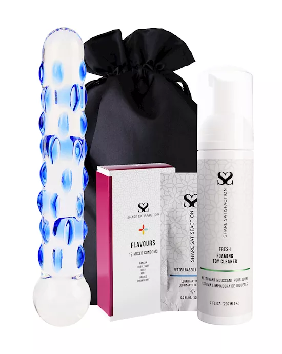 Free Lucent Teardrops Glass Massager - Essentials Bundle