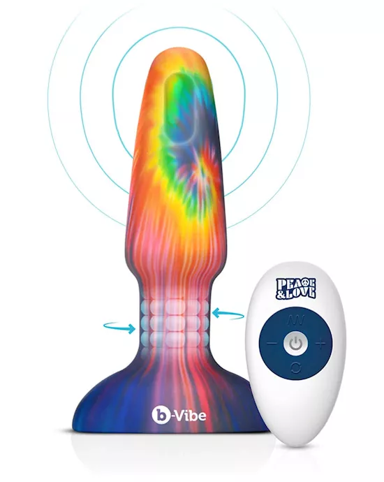 B Vibe Peace & Love Tie Dye Rimming Plug