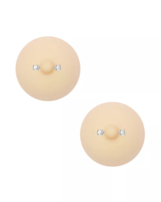 NuNip Peek A Boo Piercing Nude Nipple Reusable Silicone Nipple Cover Pasties