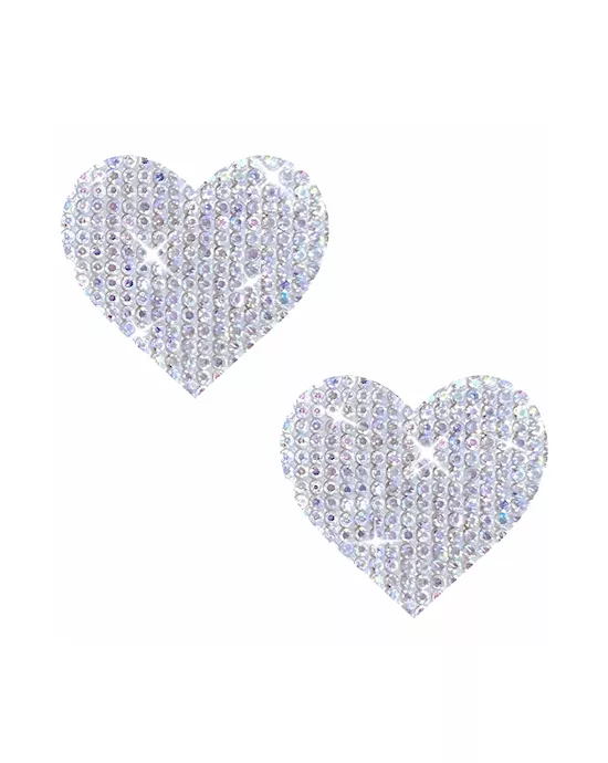 Razzle Dazzle Crystal Jewel Sparkle I Heart U Nipple Cover Pasties