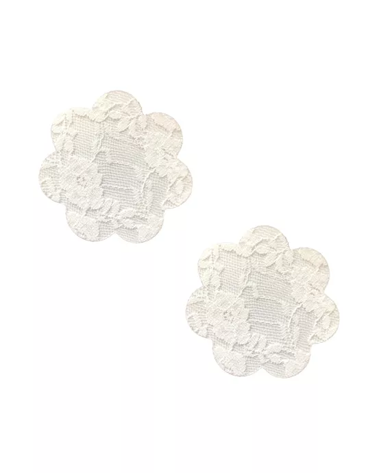 White Lace Back To Baesics Petal Nipple Cover Pasties