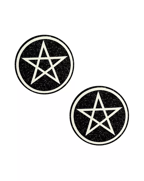 Wicca Black Glitter Nipple Cover Pasties