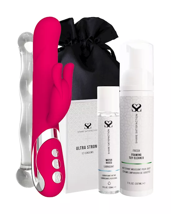 Amore Lina Rotating Rabbit Vibrator - Essentials Bundle