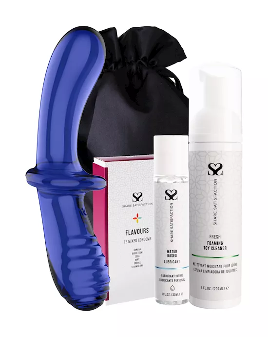 FREE Satisfyer Double Crystal Glass Dildo - Essentials Bundle