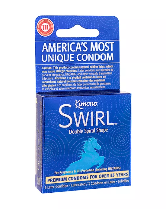 Kimono Swirl Condoms 3pk