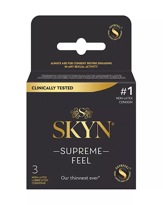 Skyn Supreme Feel Non-latex Condoms 3pk