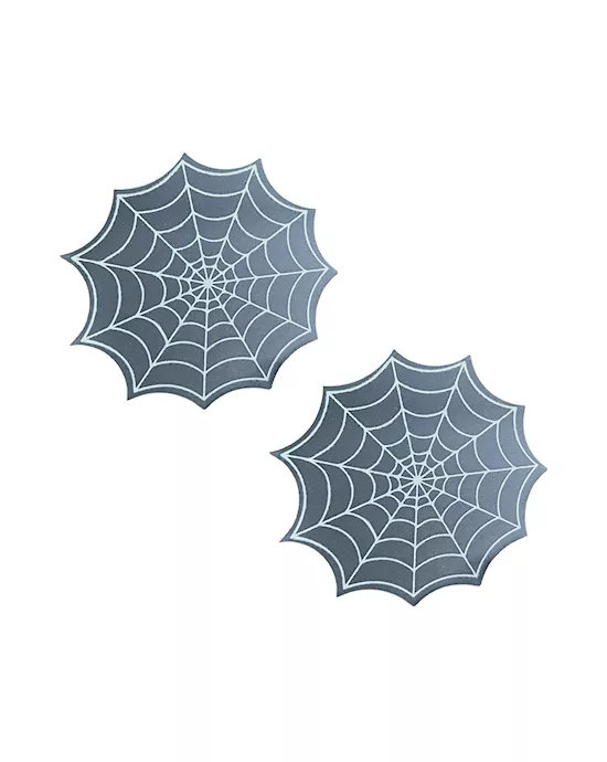 Reflective Spider Web Nipple Cover Pasties