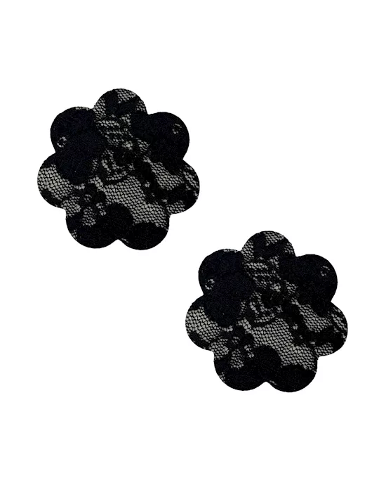 Vogue Black Lace Back To Baesics Petal Nipple Cover Pasties