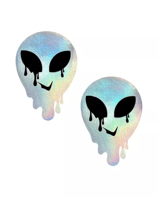 Care Bare Stare Holographic Melty Alien Nipple Cover Pasties