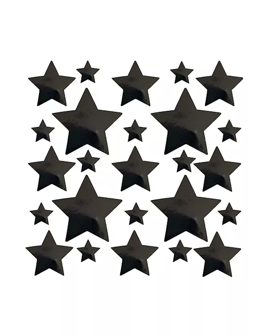 Dom Squad Wet Vinyl Black Starry Nights Nipple Sticker Crop Top