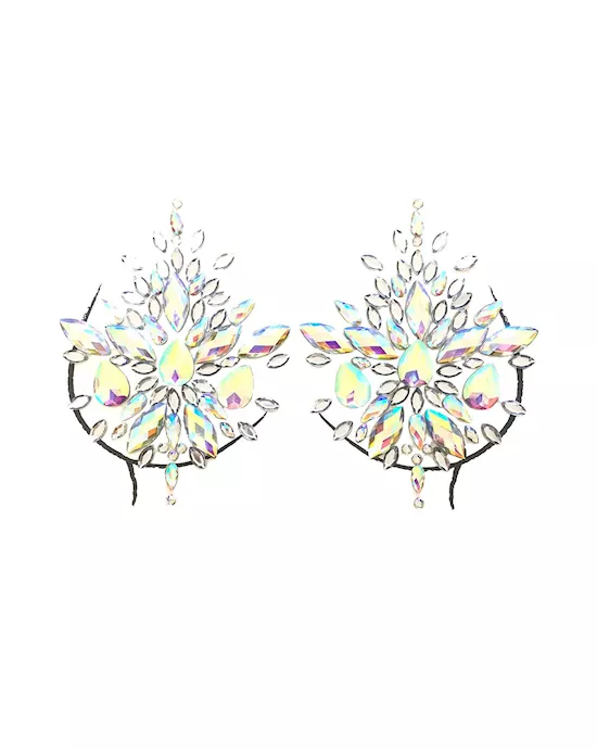 Frozen Iridescent Crystal Jewel Nipple Cover Pasties