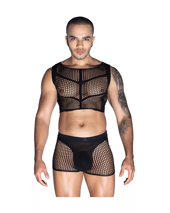 Leaf Top And Boxer Body Stocking