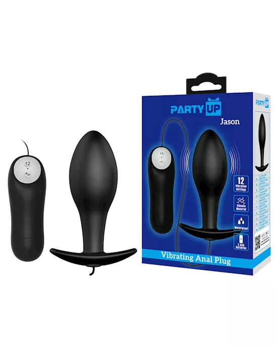 Party Up Jason Vibrating Butt Plug with Remote