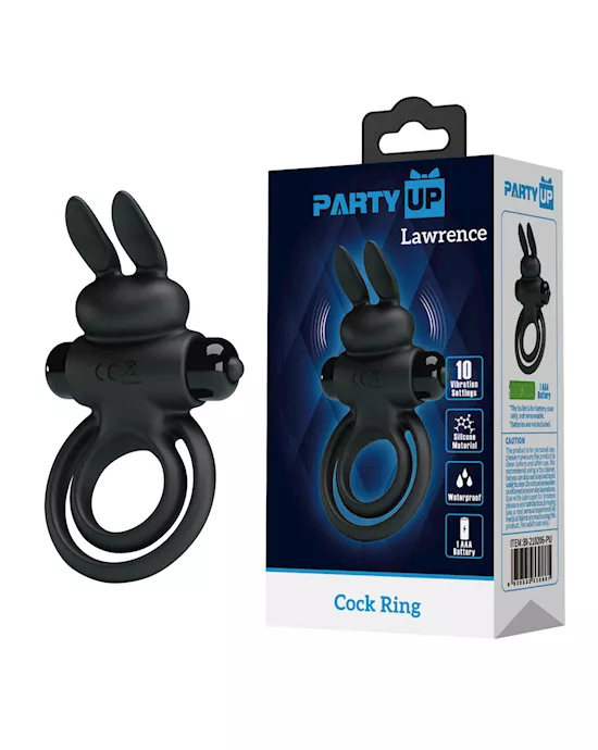 Party Up Lawrence Vibrating Cock and Balls Ring