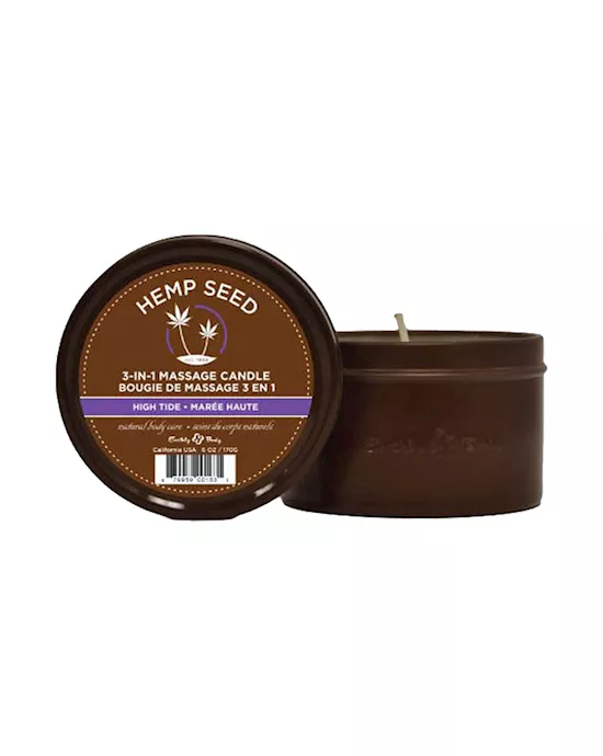 Hemp Seed 3 In 1 Massage Candle High Tide (Coconut Lime Verbena)