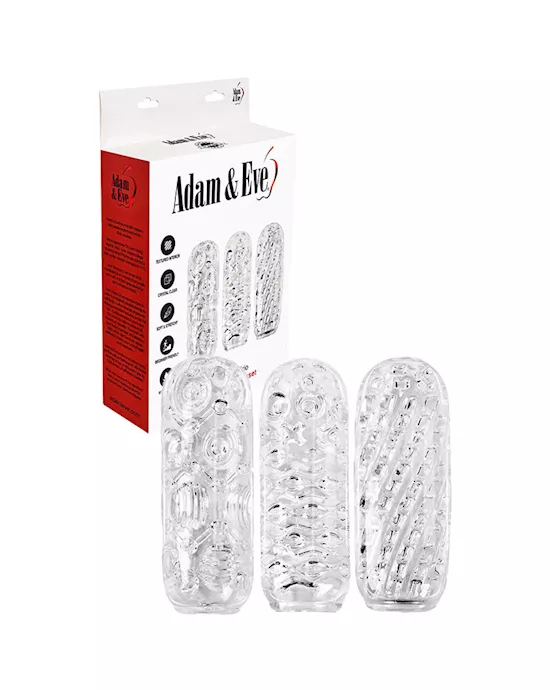 Adam's Crystal Trio Strokers 3 Pack