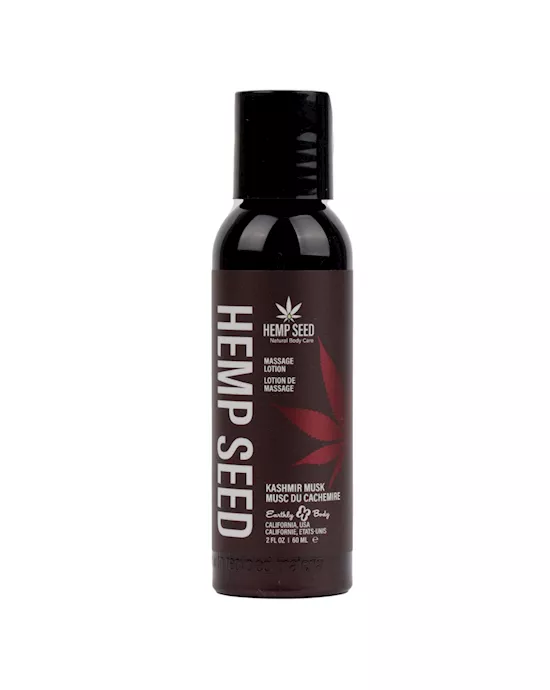 Hemp Seed Massage Lotion Kashmir Musk Brandy, Jasmine, Cedarwood Musk Scented 59ml