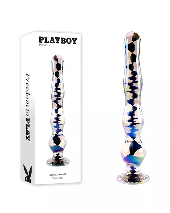 Playboy Pleasure Jewels Wand Glass Dildo