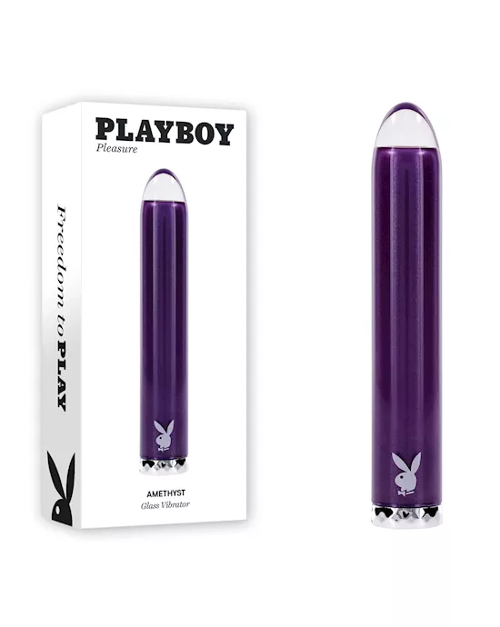 Playboy Pleasure Amethyst Glass Tipped Mini Vibrator