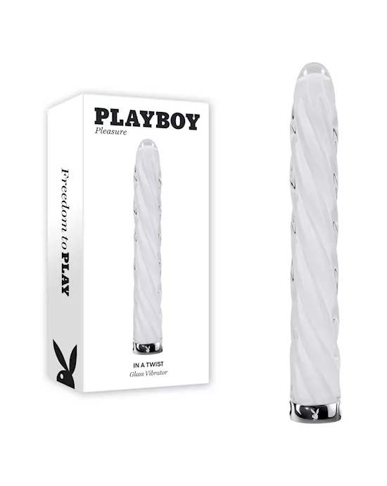 Playboy Pleasure In A Twist Glass Vibrator