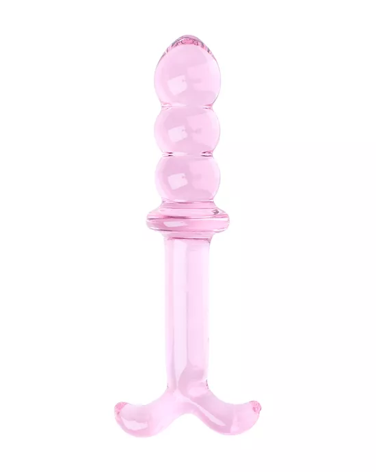 Lucent Ascending Bead Glass Butt Plug