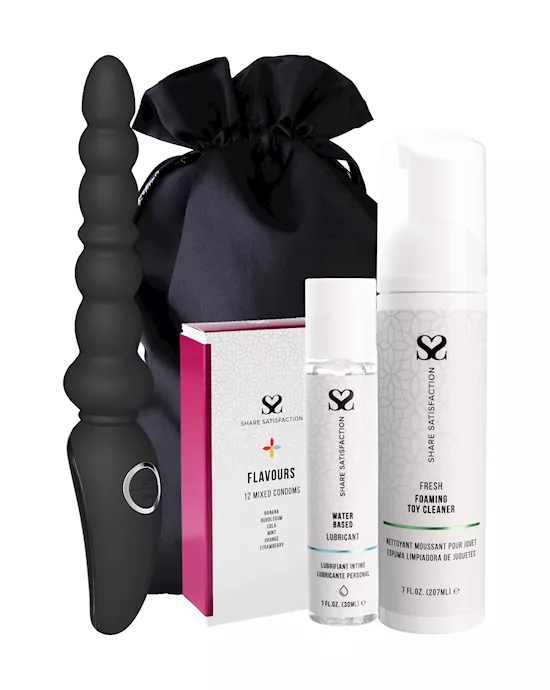 Amore Beaded Vibrating Massage Wand - Essentials Bundle