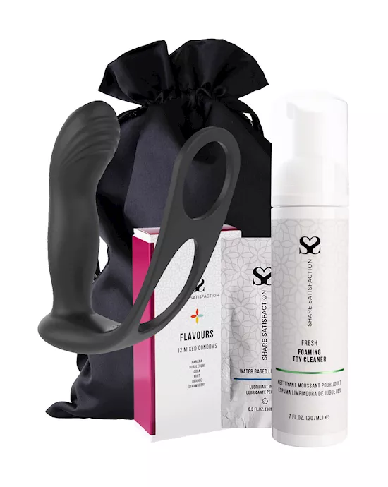 Amore Remote Controlled Prostate Vibrator and Cock Ring - Essentials Bundle