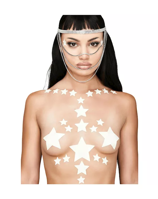 Glow In The Dark Starry Nights Nipple Sticker Crop Top