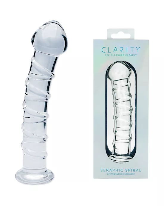 Clarity Glass Seraphic Spiral Dildo