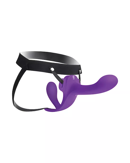 Lock In Vibrating Strap On & Harness Set