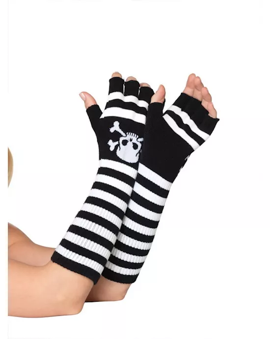 Elbow length fingerless Gloves